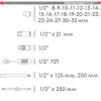 Профессиональный набор инструмента 1/2", 26 ед. INTERTOOL ET-6027