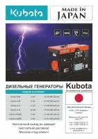 Дизельные генераторы Kubota