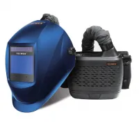 Сварочная маска с автосветофильтром Tecmen ADF - 815S 5-13 TM16 синяя с подачей воздуха Papr